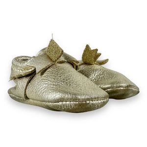 Freshly Picked Bow Moccasins Platinum Size 3